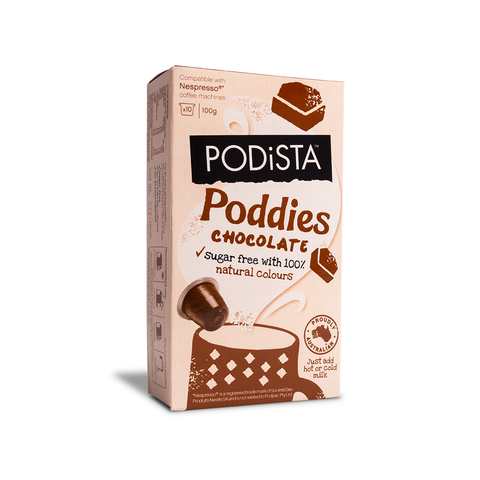 PODiSTA Poddies Sugar-Free Chocolate Pods Wholesale (60 pods per case)
