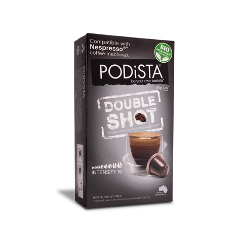 PODiSTA Double Shot Intensity 16/10 Coffee Pods Wholesale (60 pods per case)