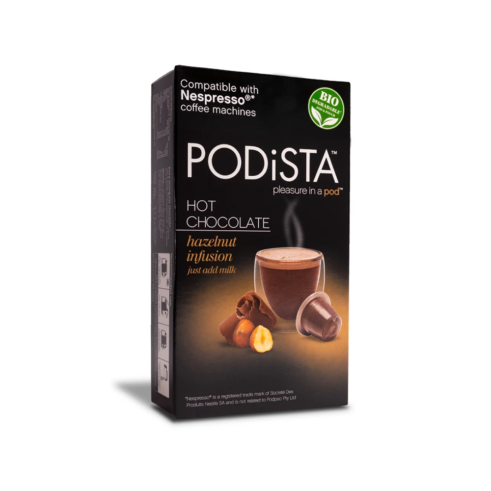 PODiSTA Hazelnut Chocolate Pods Wholesale (60 pods per case)