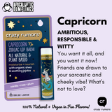 Capricorn Zodiac Vegan Lip Balm Crazy Rumors (0.15oz tube with Gift Box)
