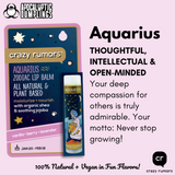 Aquarius Zodiac Vegan Lip Balm Crazy Rumors (0.15oz tube with Gift Box)
