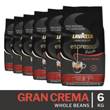 Espresso Barista Gran Crema Whole Beans Lavazza Wholesale (6X1KG)